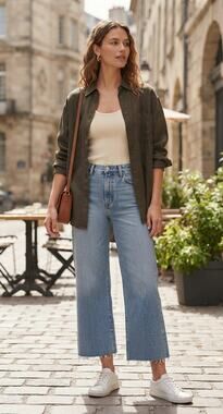 FRAME Le Jane Crop Jeans Meadow Wash Retro-Inspired 90s Classic Size 29